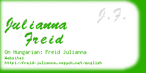 julianna freid business card